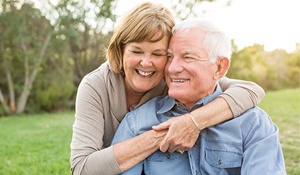 A smiling mature couple