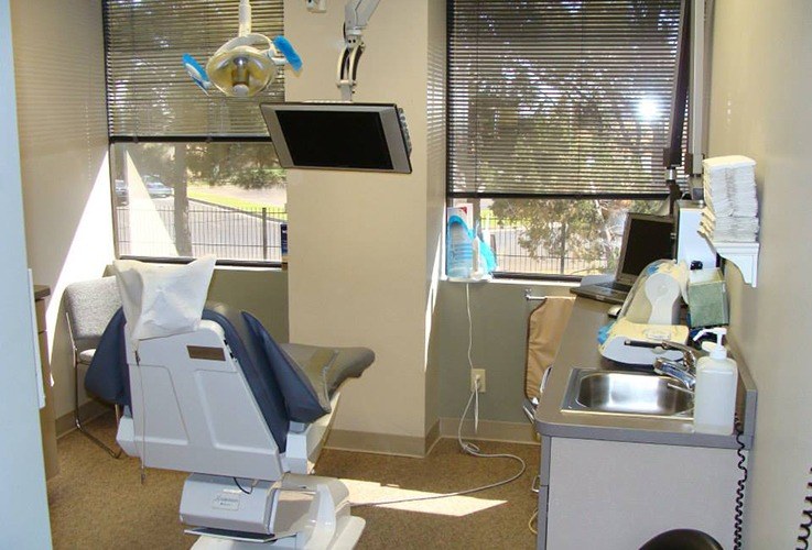 High tech dental exam room