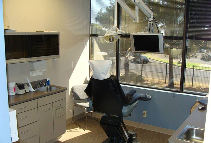 Comfortable dental exam room