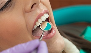 Patient receiving dental treatment