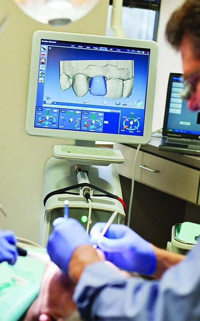 Midland dentist treating a patient