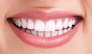 closeup of before and after teeth whitening
