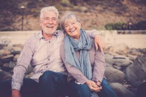 Smiling mature couple.