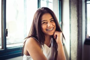 patient wearing braces