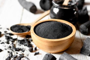 A bowl full of activated charcoal
